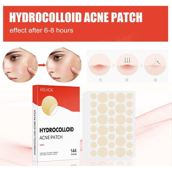 Hydrocolloid Acne Patches - Invisible Makeup, Closed Comedone, Acne-Fighting, Waterproof, Breathable Facial Care