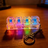 Lighting LED Keyboard Keychain Fidget Toys Clicker Sensory Toy Stress Relief  for Keyboard Keychain Fidget Gadget for Adults toy