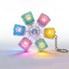2-6 Keys Cat Paw Button Fidget Toy LED Light Keyboard Clicker Stress Relief Keychain Sensory Toy Anxiety Relief Gift For Adults