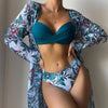 Cikini-Three-Piece Bikini Set for Women, Split Swimsuit, Swimwear, Summer Outfit, New, 2022