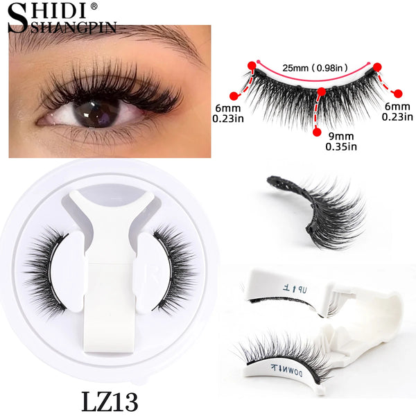 No Glue Needed False Magnetic Eyelashes Set with Tweezers Reusable Magnetic Fake Eyelash Natural Fluffy Faux Mink Lashes Makeup