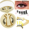 No Glue Needed False Magnetic Eyelashes Set with Tweezers Reusable Magnetic Fake Eyelash Natural Fluffy Faux Mink Lashes Makeup