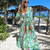 Women Swimsuit Cover Up Sleeve Beach Tunic Dress Robe De Plage Solid White Cotton Pareo High Collar Beachwear
