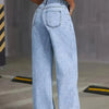 2026 New American Fashion Women's Loose Casual Wide Leg Straight Denim Jeans Baggy Streetwear Pants All Season Trousers