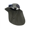 Solar Fan Hat with Neck Flap UV Protection Hat with Solar Fan USB Rechargeable Breathable Men Summer Outdoor Fishing Hat