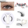 No Glue Needed False Magnetic Eyelashes Set with Tweezers Reusable Magnetic Fake Eyelash Natural Fluffy Faux Mink Lashes Makeup