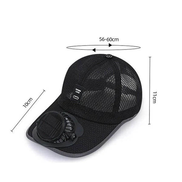 Outdoor Solar Fan Sun Hat USB Rechargeable Breathable Baseball Cap Summer Sun Protection Sunscreen Hat