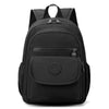 Ladies' lightweight, large capacity stylish black commuter travel backpack with adjustable shoulder straps, school and leisure b