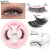 No Glue Needed False Magnetic Eyelashes Set with Tweezers Reusable Magnetic Fake Eyelash Natural Fluffy Faux Mink Lashes Makeup