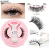 No Glue Needed False Magnetic Eyelashes Set with Tweezers Reusable Magnetic Fake Eyelash Natural Fluffy Faux Mink Lashes Makeup