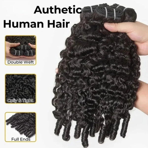 12A Burmese Curly Hair Bundles Burmese Virgin Raw Human Hair Bundles Unprocessed Weaving Water Wave Curly Hair Extensions 32In