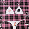 Y2k Emo Girls Vintage Swimsuit Women Bikini Set Push-up Padded Bra Thong Two Pieces Swimwear Beachwear Bathing Suit Femme 2000s