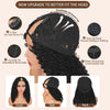 250% Kinky Curly V Part Wig Human Hair No Leave Out Upgrade Deep Curls V Shape Wig No Glue Clip In Half Wig For Women Easy To Go