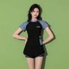 Summer Kawaii Chic Y2K Lady Swimsuits Patchwork Letter Sexy Elegant Swimwear Fashion Casual Korean Women's Two-piece Swimsuit