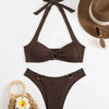 Sexy Women's Swimsuit 2025 Summer Bikini Two-piece Swimwear for Woman Beachwear Halter Bikinis Sets Swimming Beach Bathing Suits