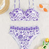 2026 High Waist Bikinis Women Print Push Up Swimsuit Floral Swimwear Female Bathers Bathing Swimming Suit Summer Beachwear