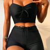 Drawstring Front Shorts Bikinis 2026 High Waist Swimsuit Women Swimwear Female Bathers Bathing Swimming Swim Suit Beachwear