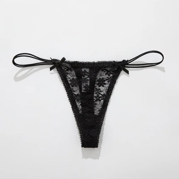 1pcs Lace Bow Panties Sexy Female Lingerie Daily Wear Home Wear Solid Underwear Women Low Waist Panties Breathable Трусы Женские