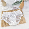 Women's Lace Satin Panties Sexy Low-Rise Briefs with Tassel Bow Transparent Breathable Cute Transparent Princess Thin Underwear