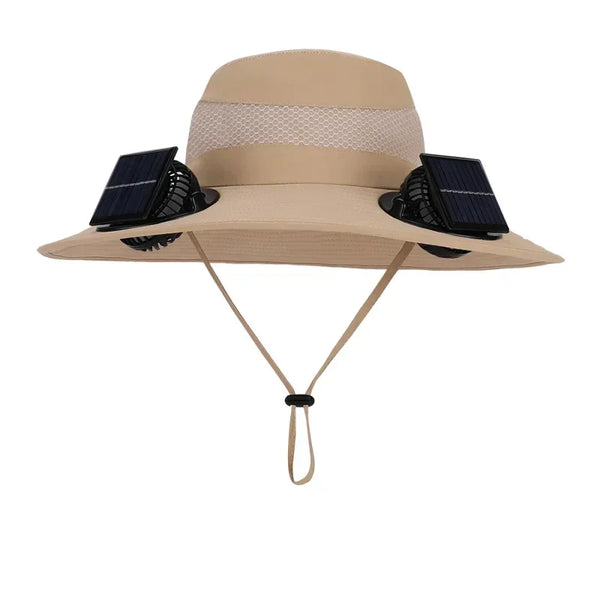 Mens Quick Dry Bucket Hat Large Size Sun Hat with Solar Powered Fan USB Rechargeable for Outdoor Hiking Camping Fishing Activity