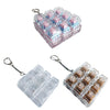 Clear LED Keyboard Fidget Toy Silent Mechanical Switch Tester Keychain Stress Relief Fingertip Toy with Customizable Keycaps