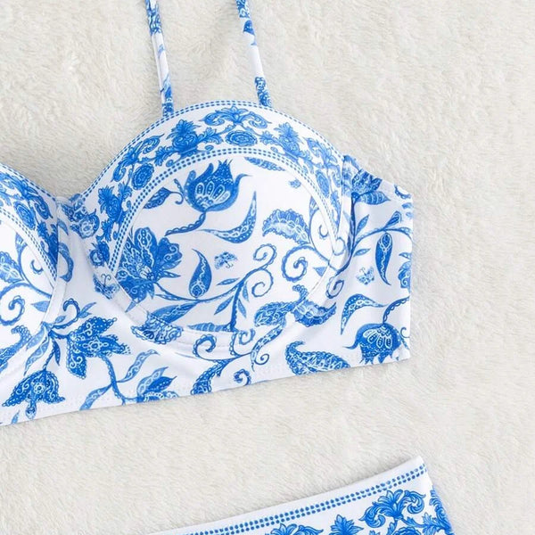 2026 High Waist Bikinis Women Print Push Up Swimsuit Floral Swimwear Female Bathers Bathing Swimming Suit Summer Beachwear
