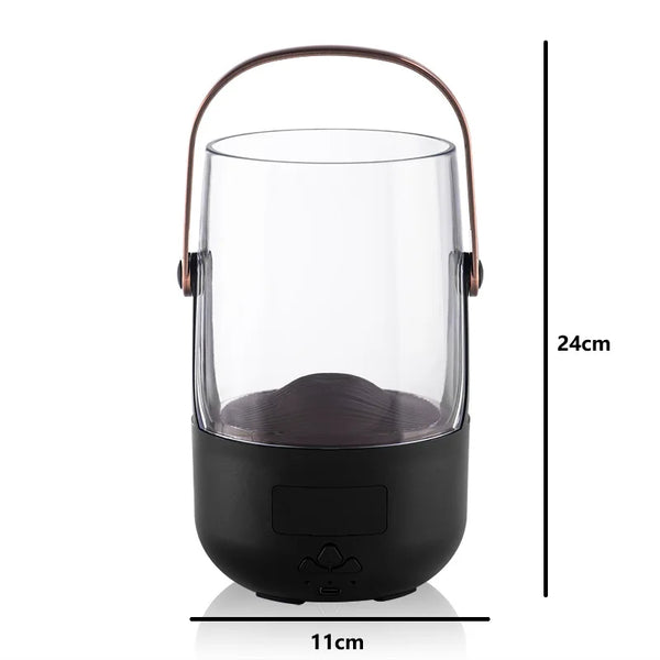 Fireplace Flame Effect Aroma Diffuser, USB Powered Humidifier with No Batteries Needed