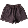 Lace Shorts Women Spring Autumn High Waist Shorts Elastic Wide Leg Short Shorts Black / White Ladies Sexy Short Feminino Q2248