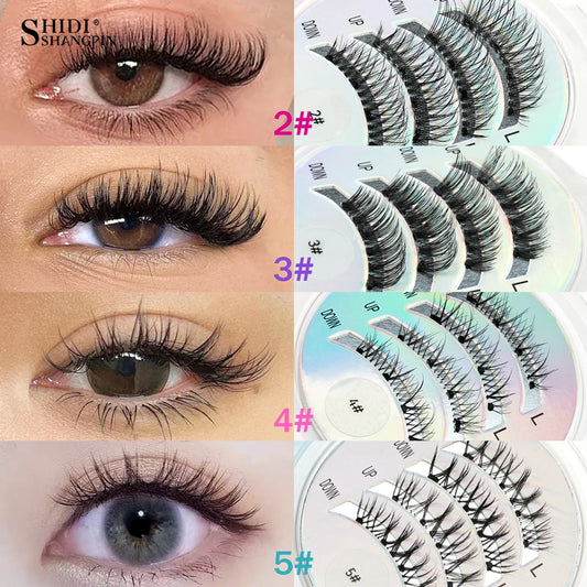 No Glue Needed Magnetic Lashes Reusable Natural Look Magnetic False Eyelashes Set with Tweezer Tool Fluffy Faux Mink Eyelash New