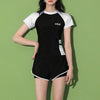 Summer Kawaii Chic Y2K Lady Swimsuits Patchwork Letter Sexy Elegant Swimwear Fashion Casual Korean Women's Two-piece Swimsuit