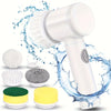 5-in-1 Multifunctional Wireless Electric Cleaning Brush USB Rechargeable Handheld Power Scrubber for Kitchen Bathroom Tub Tile F