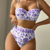 2026 High Waist Bikinis Women Print Push Up Swimsuit Floral Swimwear Female Bathers Bathing Swimming Suit Summer Beachwear