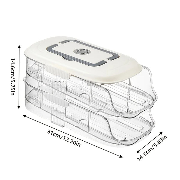 Multi-layer Fridge Egg Storage Box Shelf Automatic Rolling Eggs Holder Rack Ladder Style Refrigerator Eggs Dispenser Organizer
