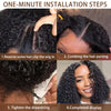 250% Kinky Curly V Part Wig Human Hair No Leave Out Upgrade Deep Curls V Shape Wig No Glue Clip In Half Wig For Women Easy To Go