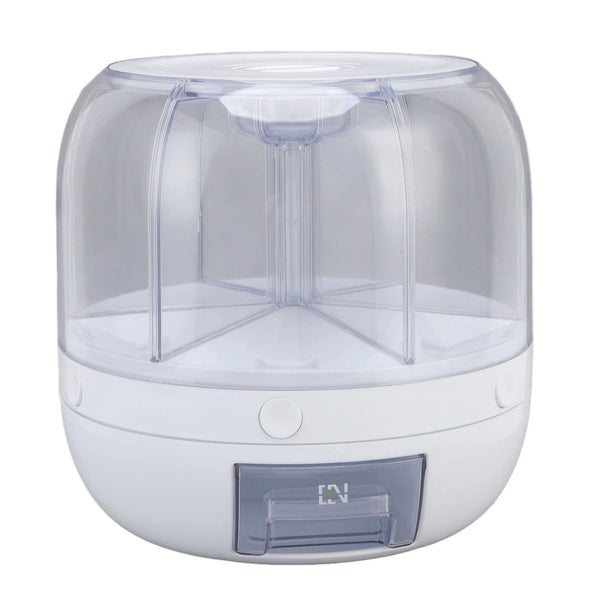 6 Grids Grain Dispenser Rotation Grain Storage Tank Insect Proof Grain Sealed Container For Home Kitchen