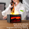 USB Desktop 3D Flame Aroma Diffuser Humidifier 7 Colors Simulation Light Aromatherapy Air Purifier for Bedroom/Essential Oil Set