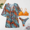 Cikini-Three-Piece Bikini Set for Women, Split Swimsuit, Swimwear, Summer Outfit, New, 2022
