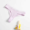 Women Sexy Thong Women Tanga Low Waist Underwear Girls Brief Breath T-back Cotton Panties Female Solid Color Underpant Ladies