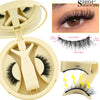 No Glue Needed False Magnetic Eyelashes Set with Tweezers Reusable Magnetic Fake Eyelash Natural Fluffy Faux Mink Lashes Makeup