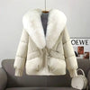 2025 Winter Down cotton Short Padded Jacket Women Parkas Fur Collar Thick Cotton Coats Clothes Black Casual Outerwear Female new