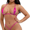 Women's 2Pcs Halter Neck Micro Bikini Set Sexy Swimwear with Bra Tops And G-string Thong Underwear Hot Lingerie