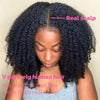 250% Kinky Curly V Part Wig Human Hair No Leave Out Upgrade Deep Curls V Shape Wig No Glue Clip In Half Wig For Women Easy To Go