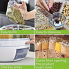 360° Rotating 6-Grid Food Dispenser - Airtight Kitchen Storage Container for Grains, Cereal & Dry Goods