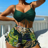 Drawstring Front Shorts Bikinis 2026 High Waist Swimsuit Women Swimwear Female Bathers Bathing Swimming Swim Suit Beachwear