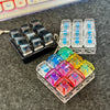 LED Keyboard Fidget Keychain 4/9 Keys Clicker Light Up Button Stress Relief Key Chain for Office Desk Finger Exercise Keycap
