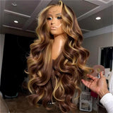 Highlight Color / 200% / 18inches|5x5 Glueless Wig|United States