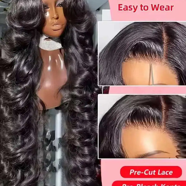 40 42 Inch 250% Wear And Go Glueless Wigs Body Wave Human Hair Wigs 13x4 13X6 Wet and Wavy HD Lace Frontal Wigs For Women