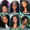 250% Density Glueless Wigs Human Hair Burmese Curly Wig Upgrade 3 IN 1 Half Wig With Drawstring Seamless Clip Ins Flip Over