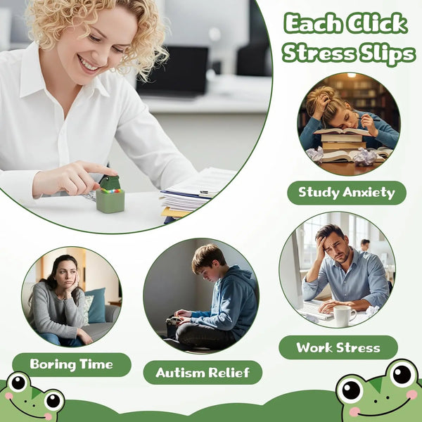 Viral Keyboard Clicker Toy: LED Light Up Duck Frog Squeeze Toy, ASMR Tactile Fidget Keychain, Office Anxiety Relief, New