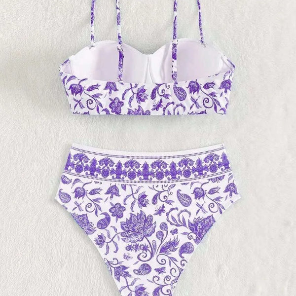 2026 High Waist Bikinis Women Print Push Up Swimsuit Floral Swimwear Female Bathers Bathing Swimming Suit Summer Beachwear